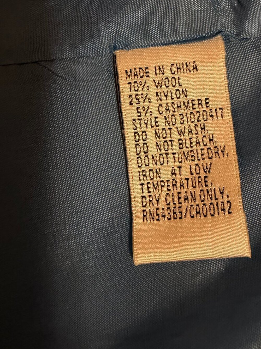 Blue wool blend jacket - Picture 4 of 8